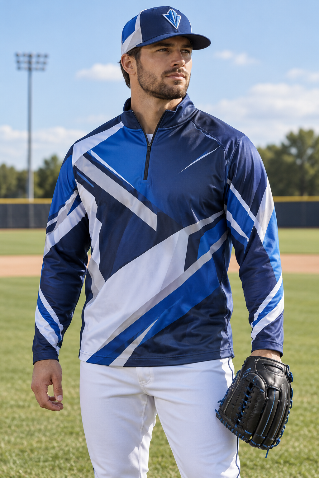 Custom long sleeve quarter-zip BP jacket