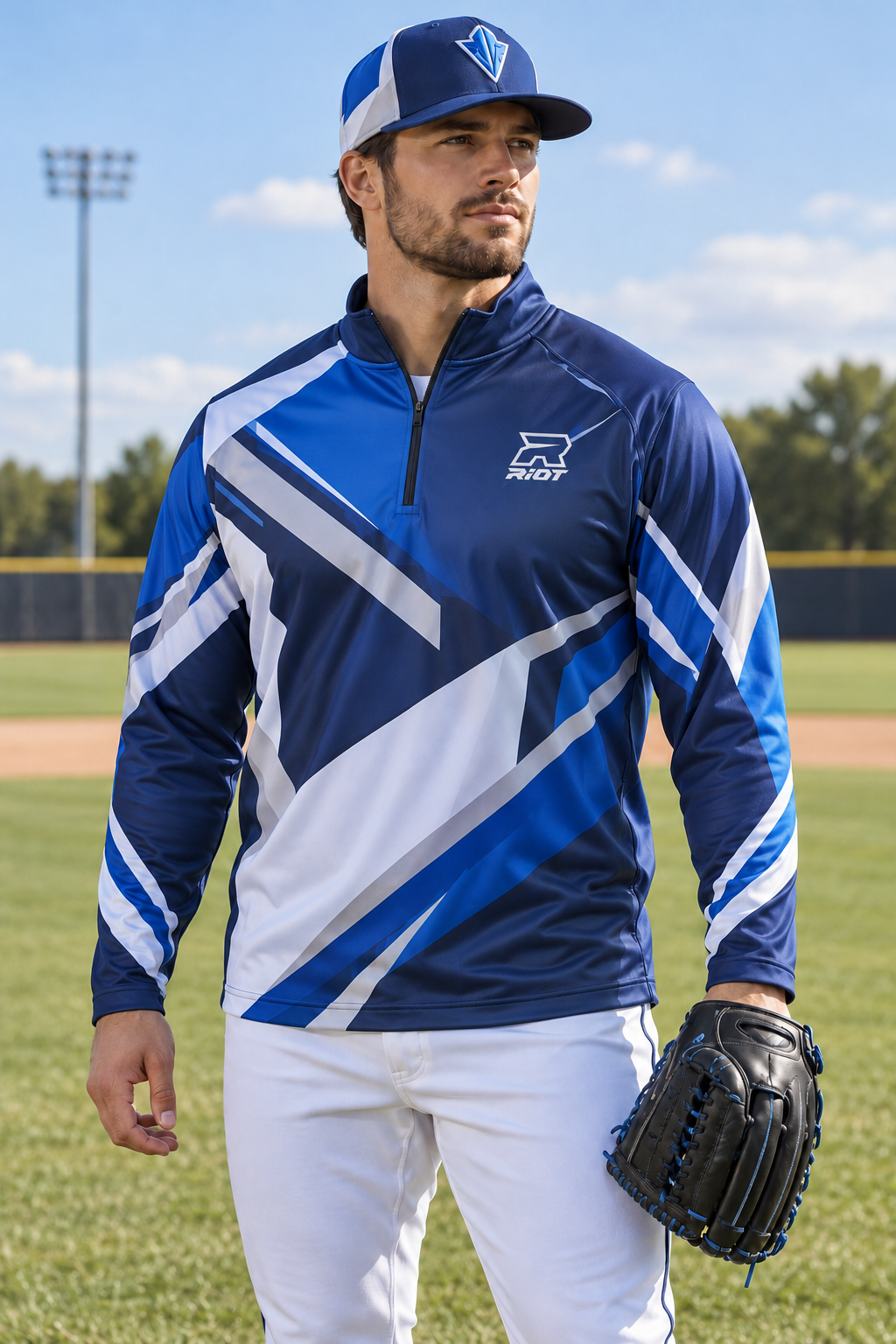 Second custom long sleeve quarter-zip BP jacket design