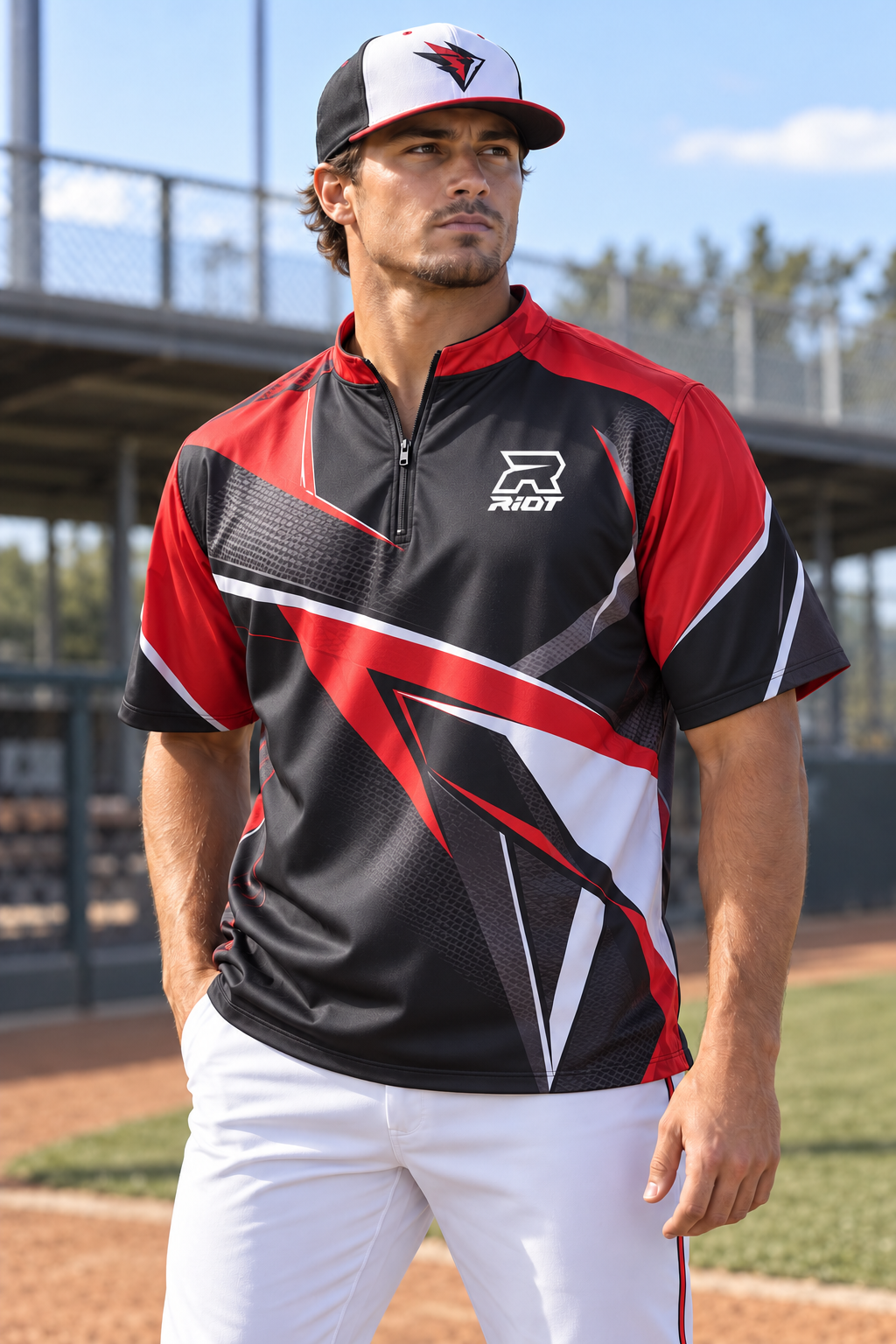 Second custom short sleeve quarter-zip BP jacket design
