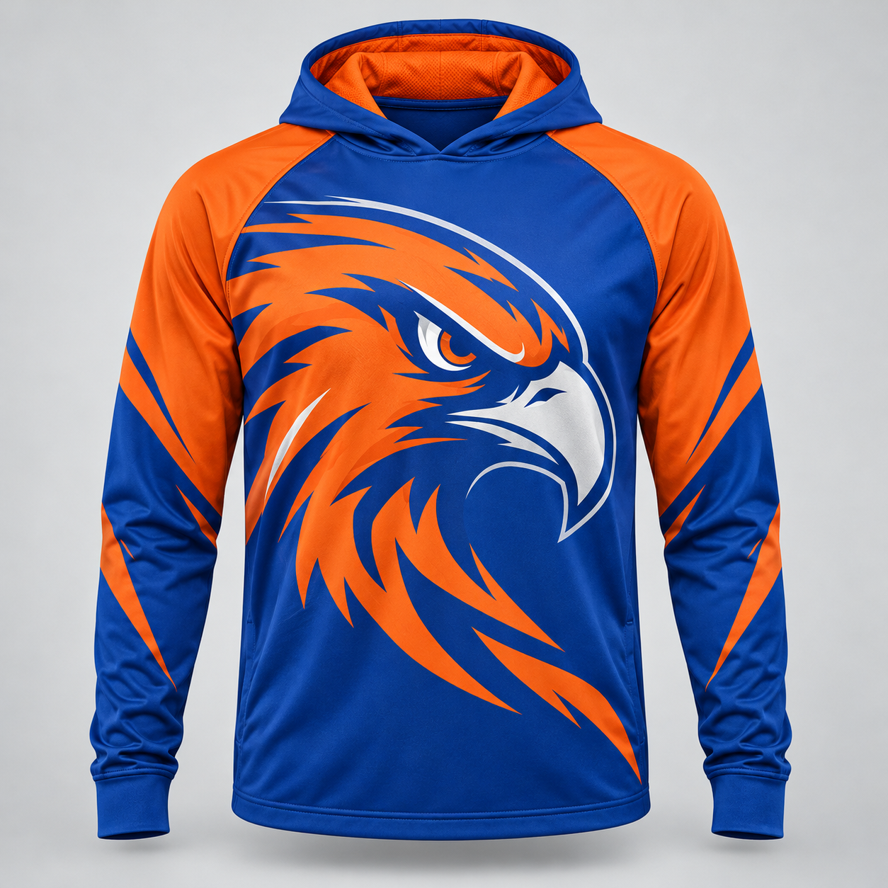 No-zip long sleeve lightweight custom pullover hoodie