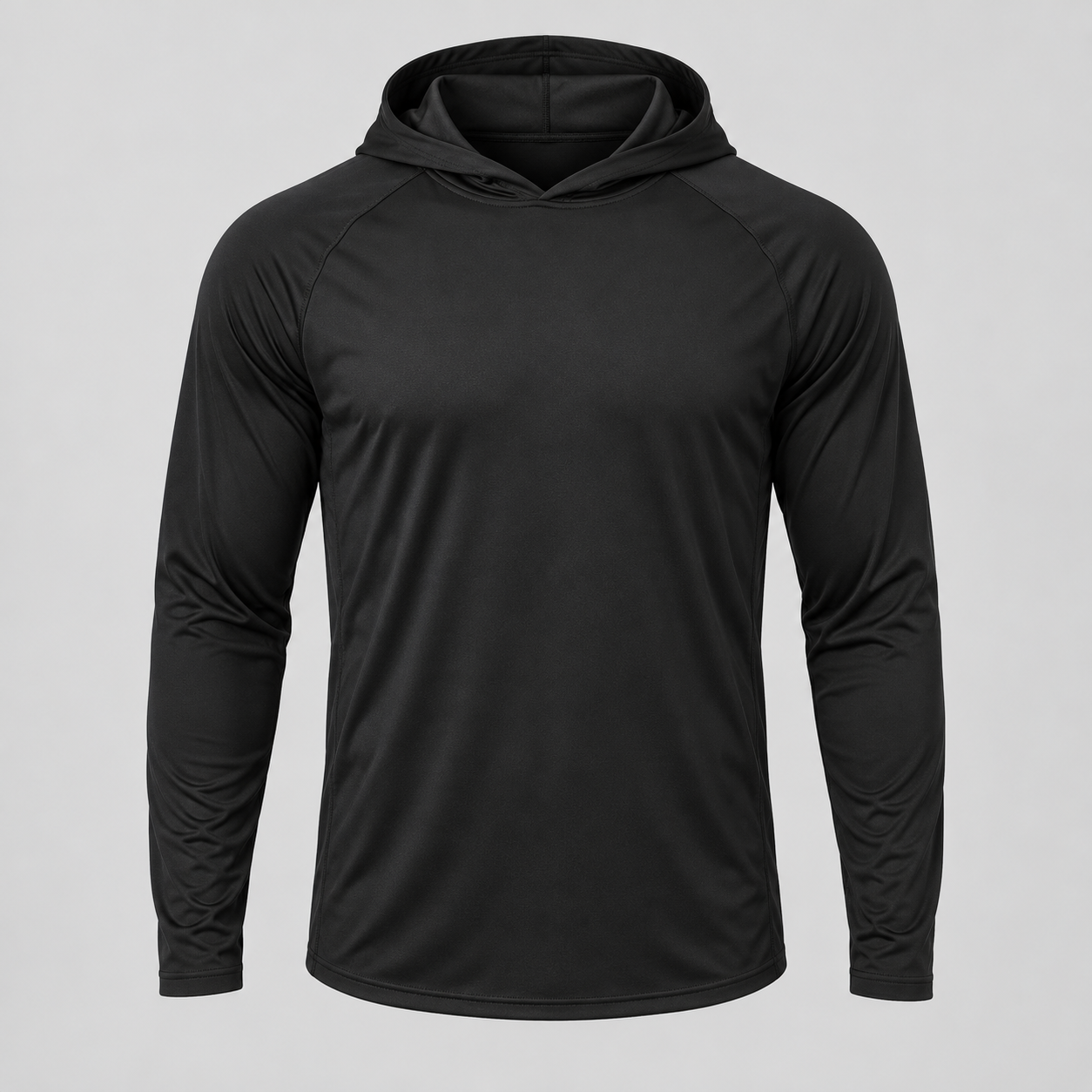 Black Dri-Fit long sleeve hooded shirt