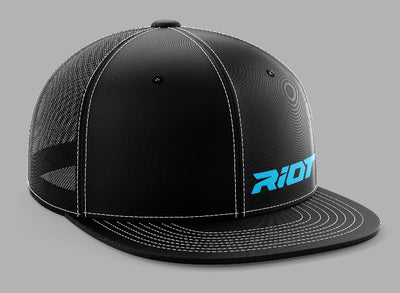 Black/Black Hat (404M) with Electric blue Logo