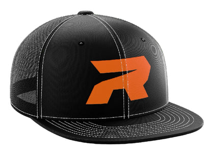 Black/Black Hat (404M) with Orange R Logo