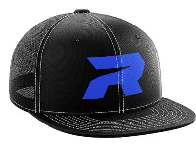 Black/Black Hat (404M) with Royal blue R Logo