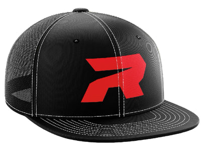 Black/Black Hat (404M) with Red R Logo