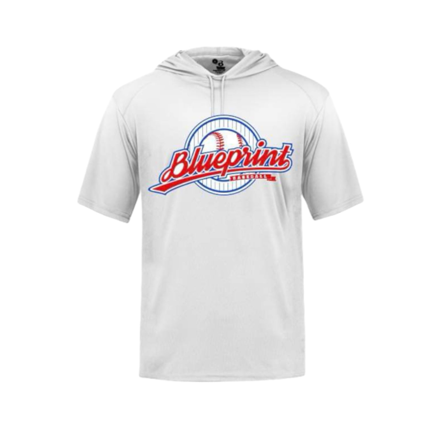 Blueprint white dri fit short sleeve hooded shirt – Riot