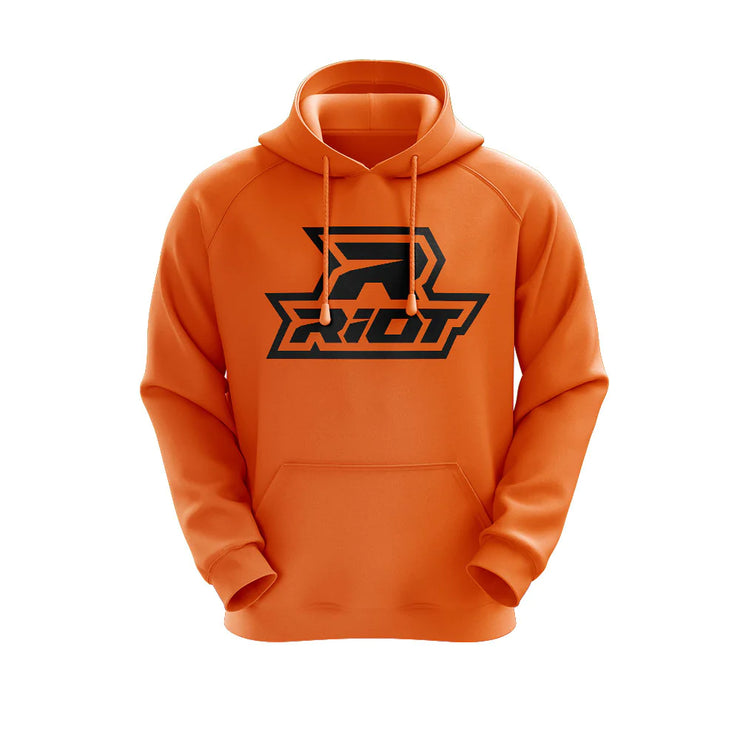 Riot Hoodie with Black Riot Logo - Choose Hoodie Color
