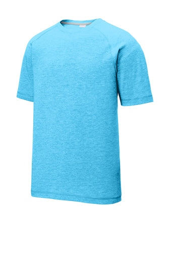 **New** Pond Blue Heather Athletic Triblend Shirt with Hex Riot Logo - Choose your shirt style