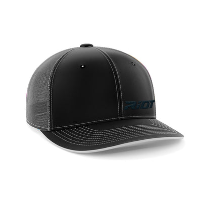 Black/Black Hat (404M) with Black Riot Logo