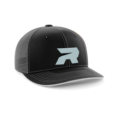 Black/Black Hat (404M) with Silver R Logo