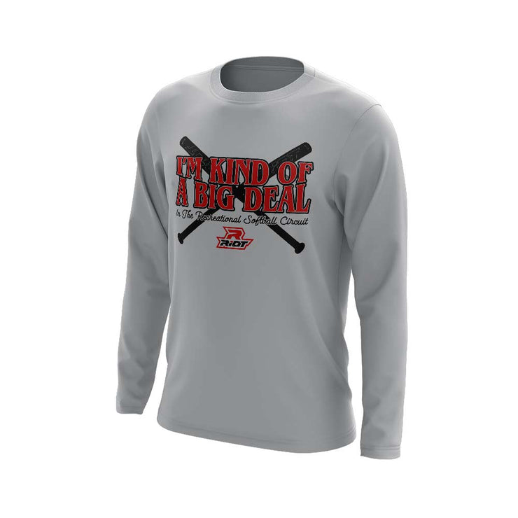 **NEW** Grey Long Sleeve Shirt with Big Deal Riot Logo