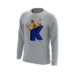 **NEW** Grey Long Sleeve with Strikeout King Riot Logo - Choose your logo color