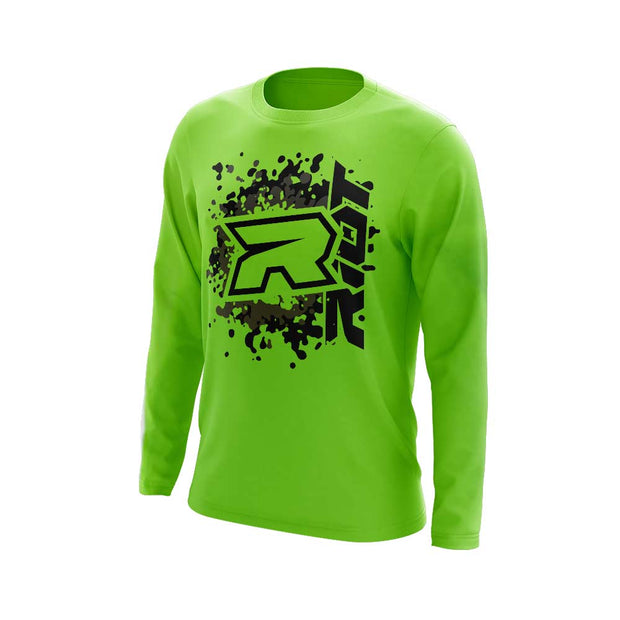 **NEW** Highlighter Series Neon Green Long Sleeve with Riot Logo