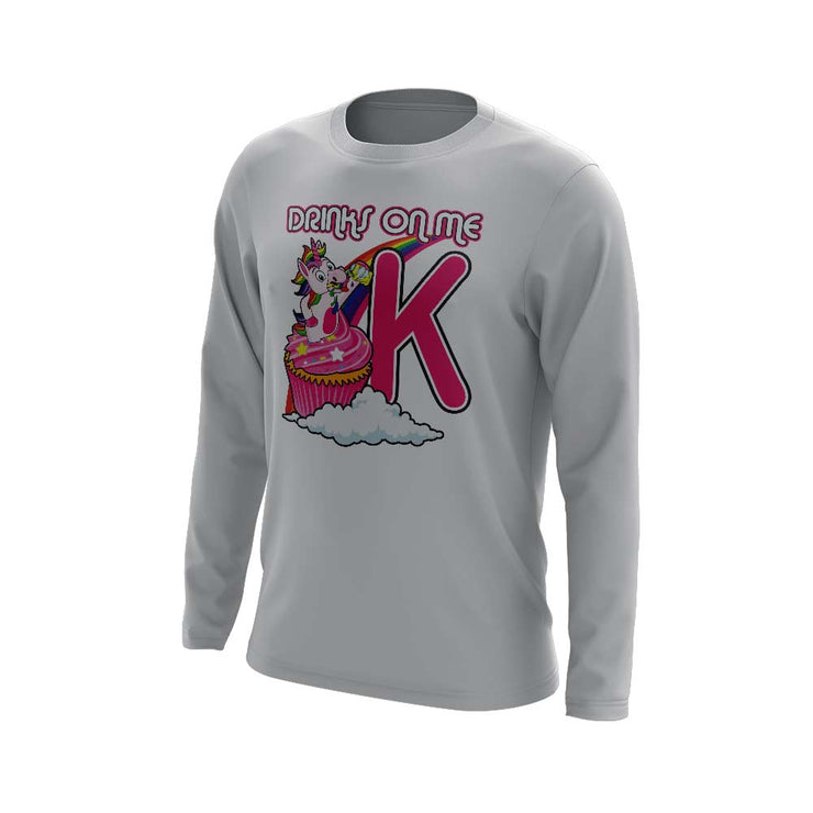 **NEW** Grey Long Sleeve with Strikeout Unicorn Riot Logo