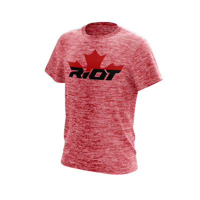 Red Electric Short Sleeve with Canada Riot Logo