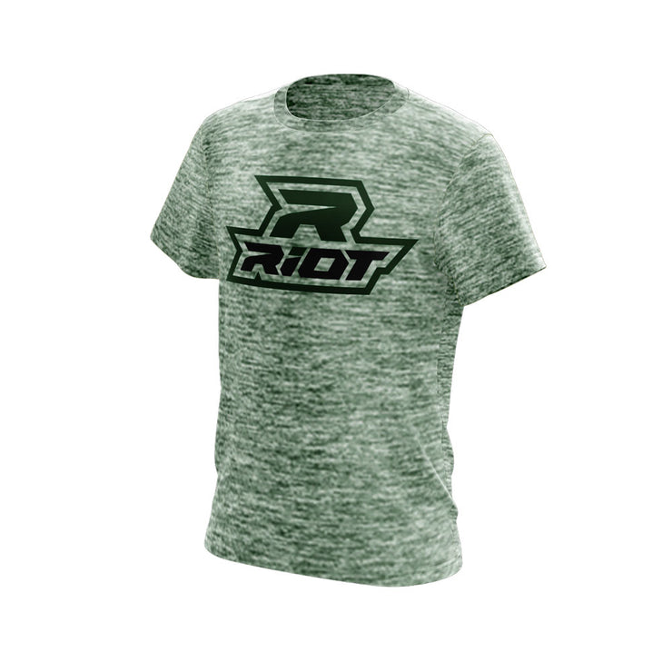 Forest Green Electric Short Sleeve with Forest Green Riot Logo