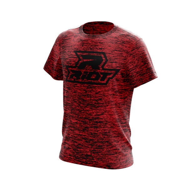 Deep Red-Black Electric Short Sleeve with Black Riot Logo