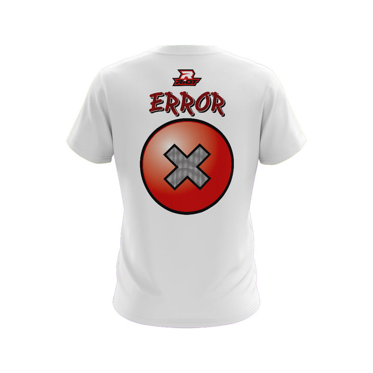 **NEW** White Short Sleeve Shirt with Killin' Me Error Riot Logo - Choose your logo color
