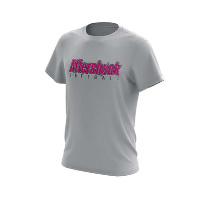 Grey Short Sleeve Shirt with Aftershock 8U Pink Logo