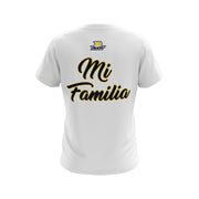 **NEW** White Short Sleeve with Mi Familia Riot Logo (choose your logo color)