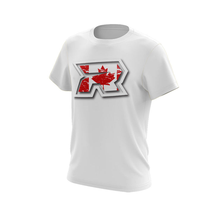 White Short Sleeve with Canada White R Riot Logo