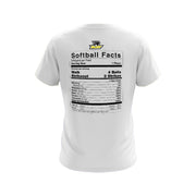 **NEW** White Short Sleeve Shirt with Softball Facts Sports Bottle Riot Logo