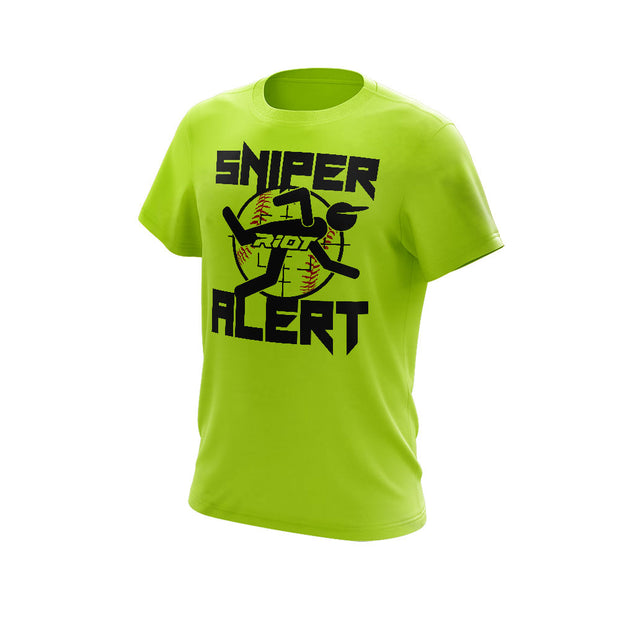 Neon Yellow Short Sleeve with Sniper Alert Riot Logo