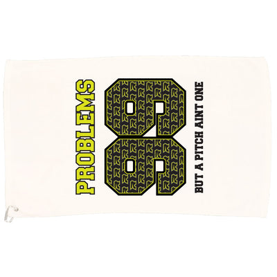 White Game Towel with 99 Problems Riot Logo