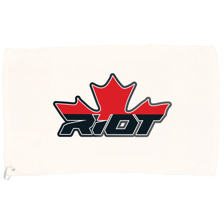 White Game Towel with Canada Riot Logo