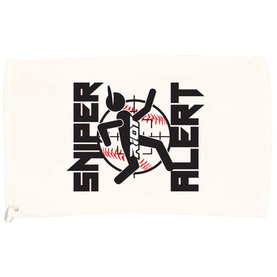White Game Towel with Sniper Riot Logo