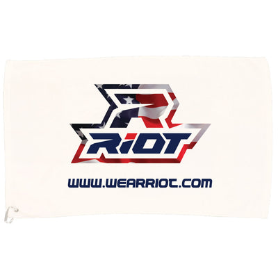 White Game Towel with USA Riot Logo