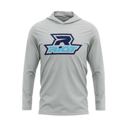 Silver Hooded Long Sleeve Shirt with Riot Look Good Logo