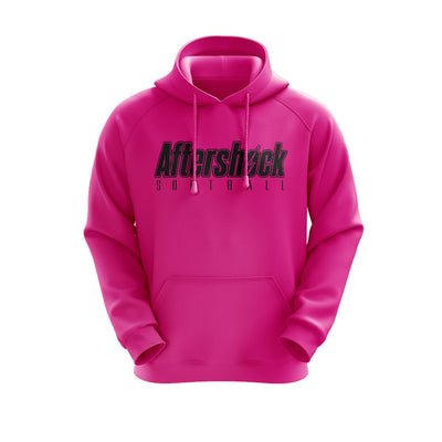 Neon Pink Hoodie with Aftershock 8U Black Logo