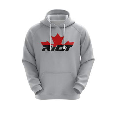 Heather Grey Hoodie w/ Canada Riot Logo