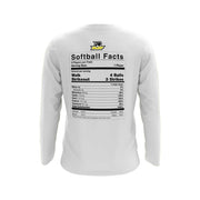 **NEW** White Long Sleeve Shirt with Softball Facts Sports Bottle Riot Logo