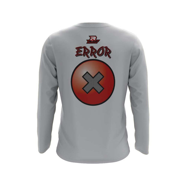 Grey Long Sleeve Shirt with Killin' Me Error Riot Logo - Choose your logo color