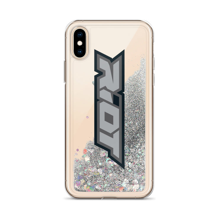 Grey Riot Logo Liquid Glitter Phone Case