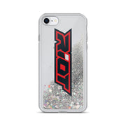 Red/Black Riot Logo Liquid Glitter Phone Case