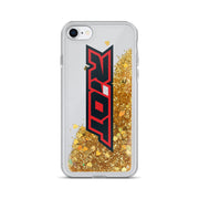 Red/Black Riot Logo Liquid Glitter Phone Case