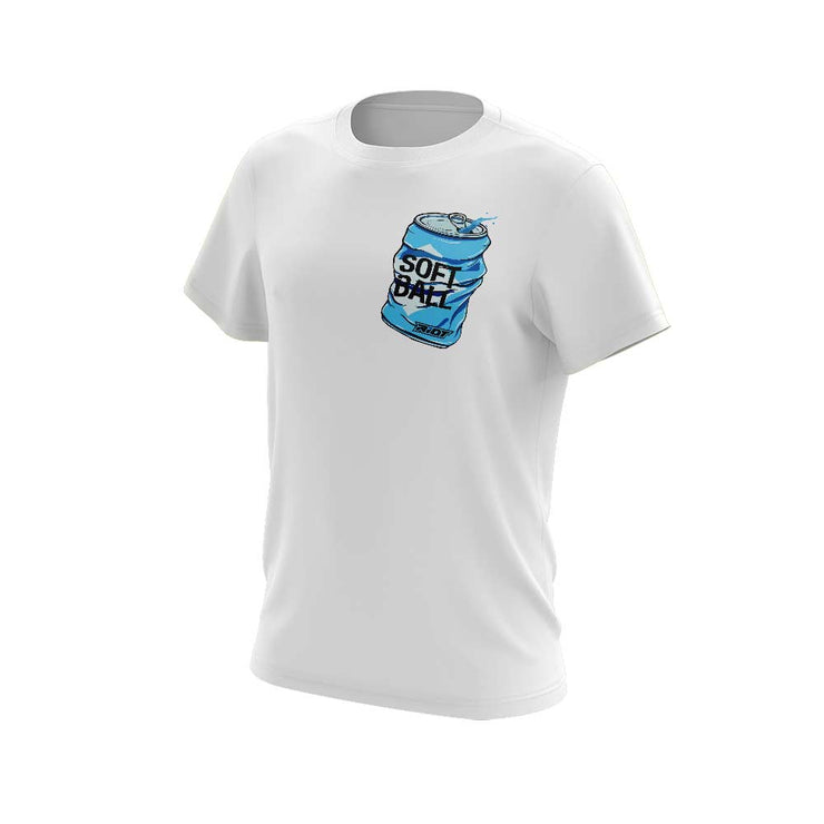 **NEW** White Short Sleeve Shirt with Softball Facts Riot Logo - Choose your logo color