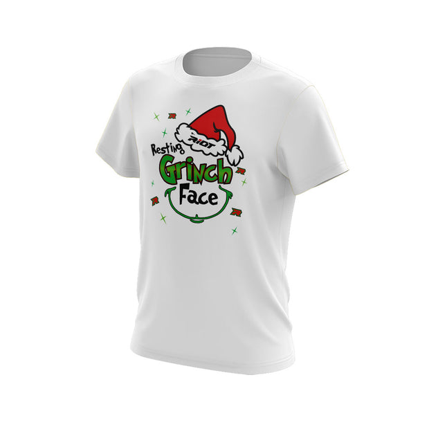 White Short Sleeve with Riot Resting Grinch Face Logo