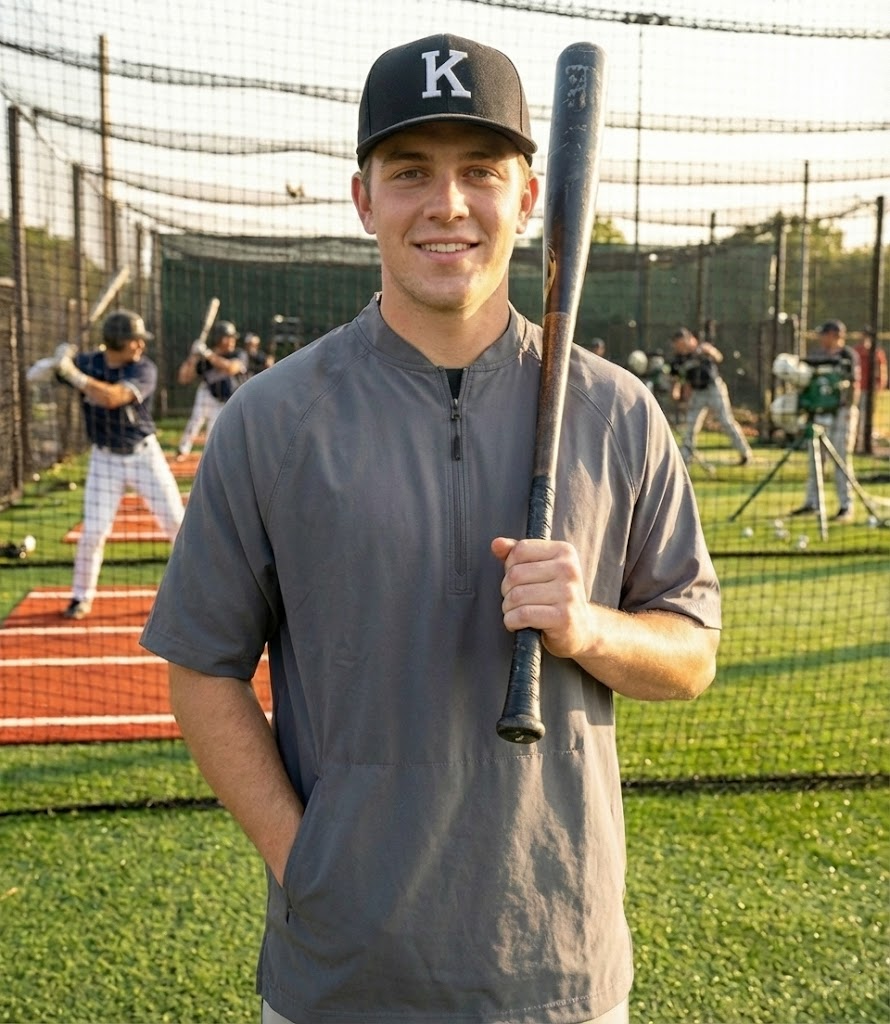 Player wearing a short sleeve stock BP jacket